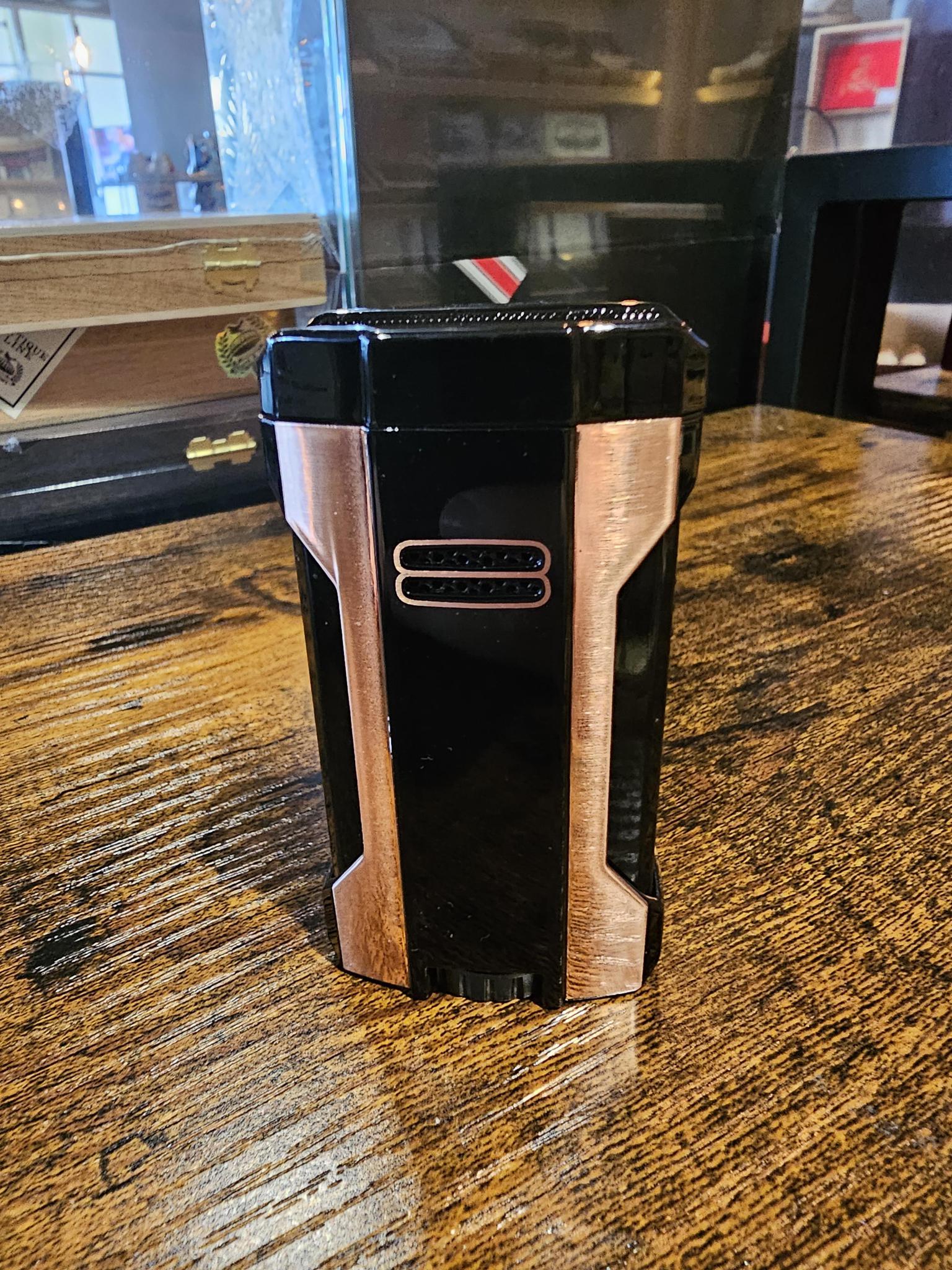 -Visol Rhino 2.0 Table Lighter (Rose Gold and Black)